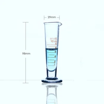 Aukštos kokybės Laboratorija, 10 ml Matavimo cilindras su Skale Siaurėjantys Stiklo Matavimo Puodelis Lab Prekes