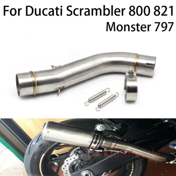 Už Ducati Monster 797 Scrambler 800 821 Motociklo Išmetimo Vidurio Nuorodą, Vamzdelis, Vamzdis, 51mm, Skraistes Pabėgti Modifikuotų Atnaujinti