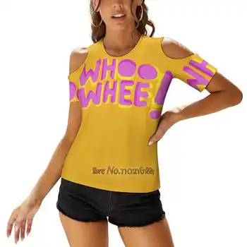 Whoo Tais Atvejais, Kai! Išraiška Užrašu Moters Laisvalaikio Sexy Marškinėliai Vienos Pečių Jungiamąją T Marškiniai, Elegantiškas Paplūdimio Šalių Viršūnių Išraiška