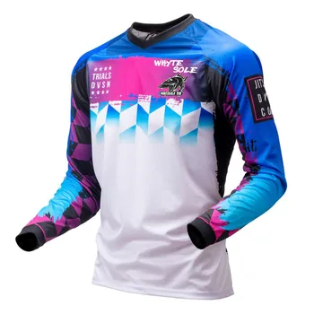 2024 moto motokroso Jersey MX mtb downhill jersey kalnų dviračių marškinėliai DH maillot ciclismo hombre greitai džiūsta dviračių džersis