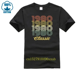 38. gimtadienio derliaus 1980 klasikiniai marškinėliai