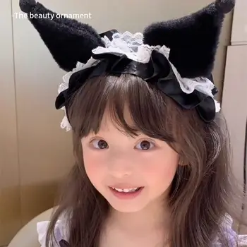 Anime Sanrios Plaukų Juosta Kuromi Cartoon Vaikų Suaugusiųjų Pliušinis Ausis Pliušinis Plaukų Juosta Lolita Cosplay Apdangalai, Modeliavimo Childs Žaislą Dovanų
