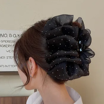 Aukštos klasės mesh sidabro spalvos šilko lankas burbulas įrašą moterų plaukų apimtį, ryklių įrašą kietas