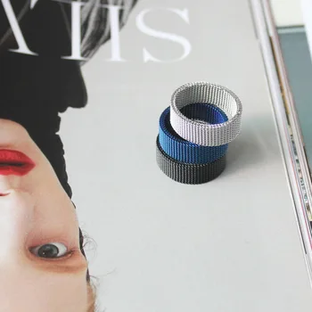 Bižuterijos Derliaus akių nerūdijančio plieno vyrų žiedas Paprasta pop moterų twist papuošalai, žiedas, papuošalų