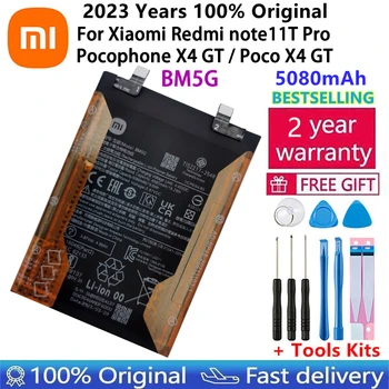 BM5G 5080mAh Baterija Xiaomi Redmi Note11T Pro / Pocophone X4 GT / Poco X4 GT Originalus Pajėgumus, Telefono Baterijų Bateria