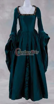 Cosplaydiy Kitų Boleyn Girl Cosplay Kostiumas Suknelė Tudor Suknelė Karalienė Tudor Annes Cosplay Kostiumas Suknelė L320