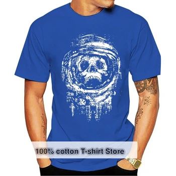 Dead Space Astronautas Kaukolė Mens Viršūnes Tee Marškinėliai Derliaus, O Kaklo T-Shirt
