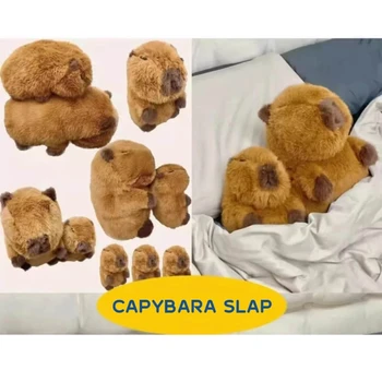 Gyvūnų Pliušinis Slap Apyrankės Capybara Wrap Apyrankės Apyrankės Capybara Pliušinis Vertus Žiedai Elegantiškas Gyvūnų Pliušinis Žaislas Dekoras