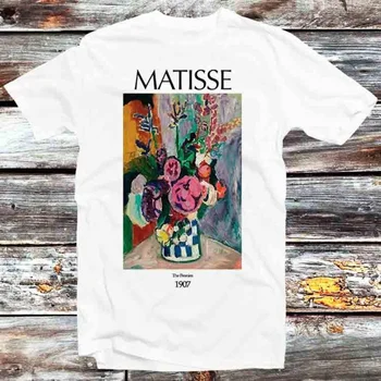 Henri Matisse Į Bijūnų Marškinėliai Vintage Retro Animacinių Filmų Anime Top B1249