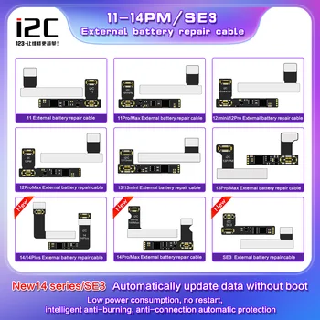 I2C Baterija FPC Flex Cable For iPhone 11/12mini/13 Pro MAX/14 Plius Baterijas Sveikatos Klaidų Pop-Ups Našlių Warnning Pašalinti Remontas