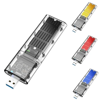 Išorės M. 2 NGFF SATA SSD Talpyklos Didelės Spartos USB3.0 Gen1 5Gb/S Skaidri SATA SSD Kietąjį Diską Atveju PC