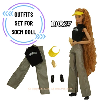 Mados Komplektus Kostiumas DC27 už 30cm BJD Doll 1/6 Barbie Blyth MH / CD FR SD Kurhn Drabužių Priedai Mergina Apsimesti Žaisti Žaidimą Žaislas