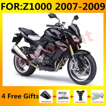 Naujas ABS Motociklą Purvasargiai Komplektas tinka Z1000 Z ER ZR 1000 ZR1000 ER1000 2007 m. 2008 m. 2009 m. kėbulo visiškai lauktuvės rinkiniai rinkinį juodos spalvos