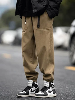 Naujas Streetwear Hip-Hop Poilsiu Krovinių Kelnės Vyrams Multi-Kišenės, Elastinga Juosmens Haremo Kelnės Vyrų Harajuku Atsitiktinis Vyras Sweatpants