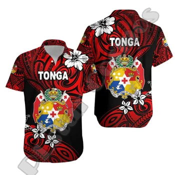 NewFashion Užsakymą Pavadinimas Polinezijos Šalies Tonga, Liahona Aukštis Mokyklos Tatuiruotės Havajų Paplūdimys Marškinėliai 3DPrint Vasaros trumpomis Rankovėmis T