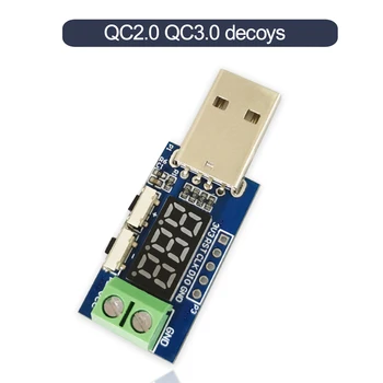 QC2.0 QC3.0 Masalui Prietaiso Apkrova Testeris Valdybos USB 3.6~20V Reguliuojamas Elektroninis Apkrovos Jutiklis Žingsnis AUKŠTYN/ Žemyn Maitinimo Modulis