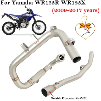 Slydimo Ant Yamaha WR125R WR125X WR125 2009 - 2017 Motociklo Išmetimo Sistemos, Pakeisti Priekiniai Artimųjų Link Vamzdžio Prijungti 51mm Duslintuvo