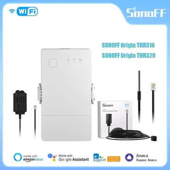 SONOFF TH Kilmės WiFi Smart Switch su Temperatūra Drėgnumas Stebėti Protingo Namo Automatizavimo Paramos Alexa 