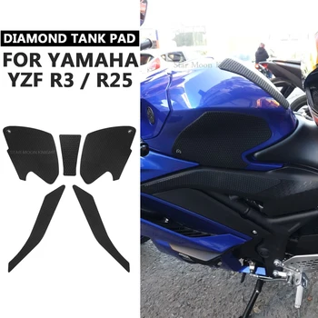 Už Yamaha YZF R3 R25 YZFR3 2019 m. - 2023 Pusėje Kuro Bako trinkelėmis Bakas Pagalvėlės Raštas Lipdukai, Decal Dujos Kelio Danga Traukos Padas Tankpad