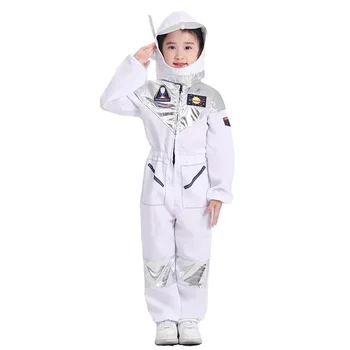 Vaikai Astronautų Kostiumas Erdvę Kostiumas Nuotykių Jumpsuit Vaikai Helovyno Cosplay Kostiumai, Pirštinės Vaikams Naujųjų Metų Dovana