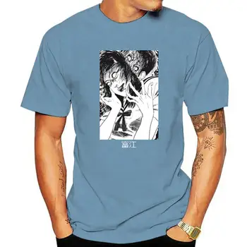 Vyrų Drabužiai 2020 Junji Ito Spausdinti Žmogaus T-shirt Harajuku Trumpas Streetwear Estetinės Drabužius Anime Marškinėliai Medvilnės Marškinėlius Juoda